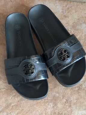 Tory Burch Carson Black Slide